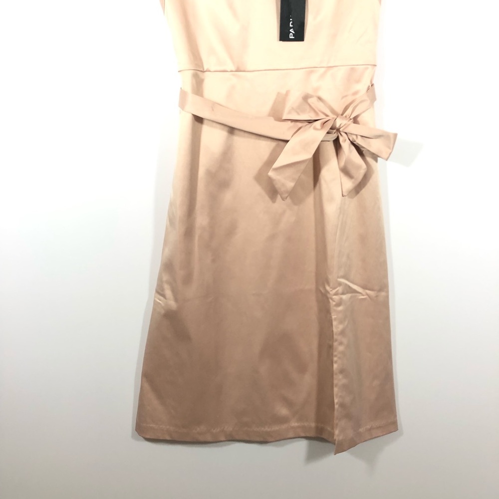NWT ParisSunday Nude Blush Off Shoulder Midi Dress - Picture 4 of 6